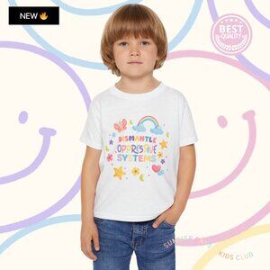 TODDLER Dismantle Oppressive Systems LGBTQ+ Family Matching Tee Shirt